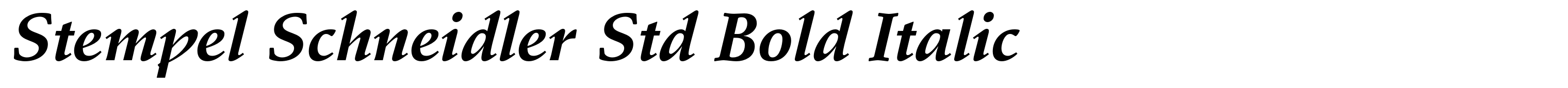 Stempel Schneidler Std Bold Italic